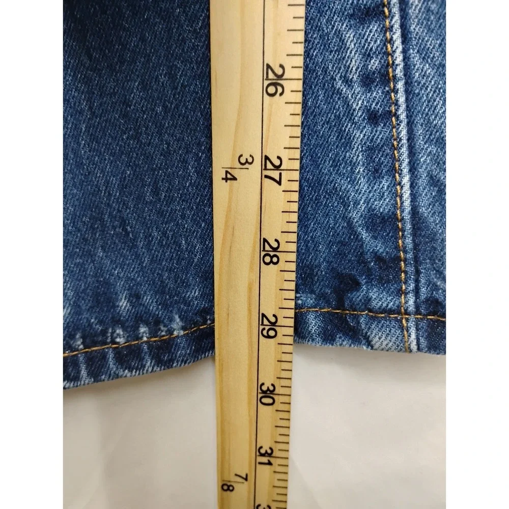 Levi's 517 Boot Cut Jeans Men 38x30 Distressed Blue Denim Classic Fit Mexico